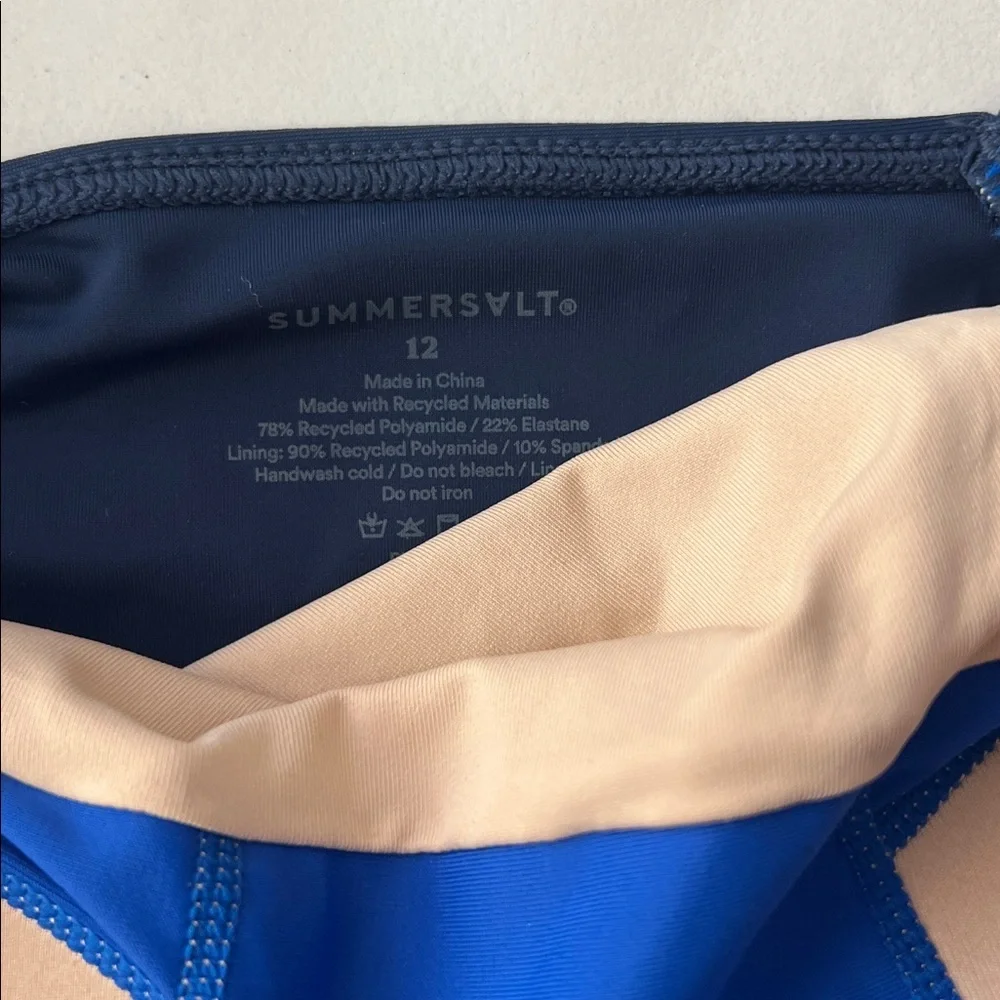 NWT Summersalt The Ruffle Backflip One Piece Swimsuit - Royal Navy Blue 12
